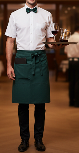Фартук официанта темно зеленый