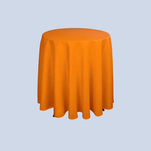 Круглая оранжевая скатерть диаметром 2,3 м