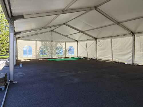 Тентовая конструкция с шириной торца 6 м