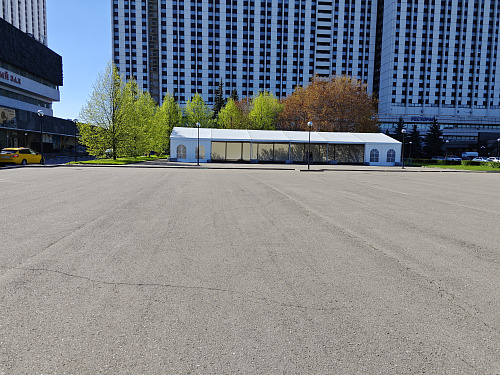 Тентовая конструкция шириной 10 м