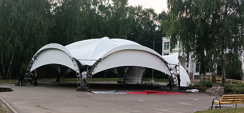 Гексагональный шатер 163 кв.м