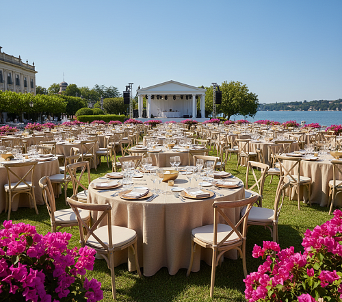 Круглая скатерть крафт 3,3 м