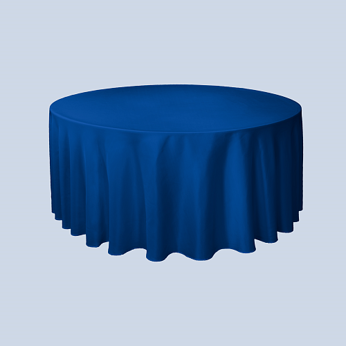 Круглая скатерть синяя диаметром 3 м