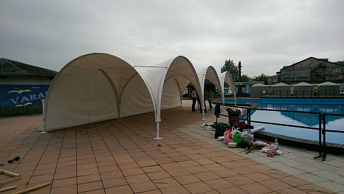 Арочный шатер 25 кв.м