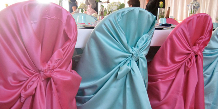 Декор стульев своими руками: ткань, банты из ткани, тканевые цветы