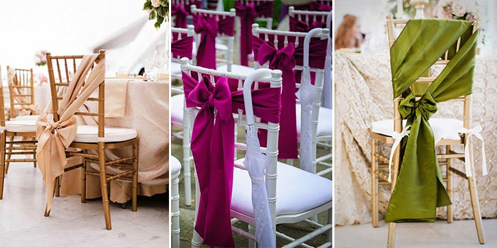 Как украсить стулья на свадьбу