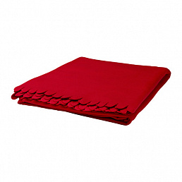 Красный флисовый плед 130×170 см