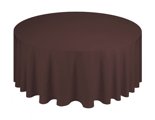 Круглая скатерть коричневая диаметром 3 м
