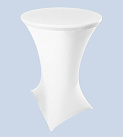 Коктейльный стол в стрейч-чехле белого цвета