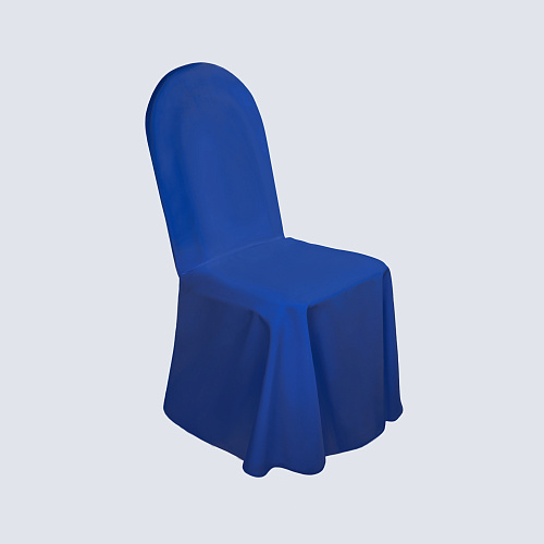 Чехол на стул с овальной спинкой синего цвета