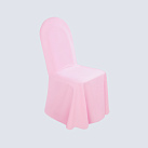 Чехол на стул с овальной спинкой розового цвета