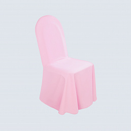 Чехол на стул с овальной спинкой розового цвета