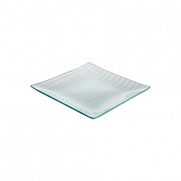 Квадратная стеклянная тарелка 250 мм