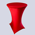 Коктейльный стол в стрейч-чехле красного цвета