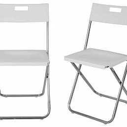 Складные белые стулья