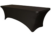 Прямоугольный стол 180×80 в стрейч чехле черного цвета