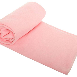 Розовый флисовый плед 130×170 см
