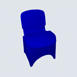 Стрейч-чехол на стул синего цвета
