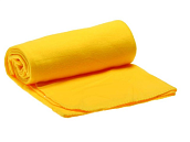 Желтый флисовый плед 130×170 см