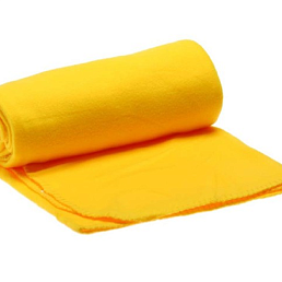 Желтый флисовый плед 130×170 см