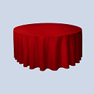Круглая скатерть красная диаметром 3 м