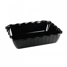 Фуршетный салатник черного цвета с волнистым краем 330х265х80 